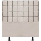 Cabeceira Estofada Cama Box Solteiro 100cm Clara Veludo Bege