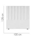 Cabeceira Estofada Cama Box Solteiro 100cm Dália  Suede Branco