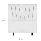 Cabeceira Estofada Cama Box Solteiro 90 Cm Ariel Corino Branco