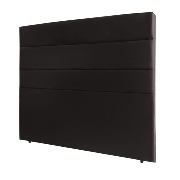 Cabeceira Estofada Cama Box Solteiro 90 Cm Bela Corino Preto