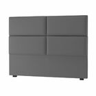 Cabeceira Estofada Cama Box Solteiro 90 Cm Bia Suede Cinza