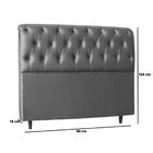 Cabeceira Estofada Cama Box Solteiro 90 Cm Bianca Linho Cinza