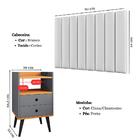 Cabeceira Estofada Cama Box Solteiro 90 Cm Branco E Mesinha C