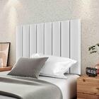 Cabeceira Estofada Cama Box Solteiro 90 Cm Branco E Mesinha C