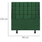 Cabeceira Estofada Cama Box Solteiro 90 Cm Clara Suede Verde