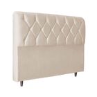 Cabeceira Estofada Cama Box Solteiro 90 Cm Diana Linho Bege C