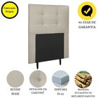 Cabeceira Estofada Cama Box Solteiro 90 Cm Helena Suede Bege