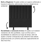 Cabeceira Estofada Cama Box Solteiro 90 Cm Karla Suede Preto