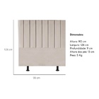 Cabeceira Estofada Cama Box Solteiro 90 Cm Laura Corino Bege