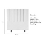 Cabeceira Estofada Cama Box Solteiro 90 Cm Laura Corino Branco