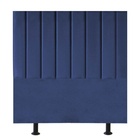 Cabeceira Estofada Cama Box Solteiro 90 Cm Laura Suede Azul M