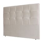 Cabeceira Estofada Cama Box Solteiro 90 Cm Luisa Suede Bege
