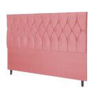 Cabeceira Estofada Cama Box Solteiro 90 Cm Madri Suede Rosa