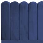 Cabeceira Estofada Cama Box Solteiro 90 Cm Maitê Suede Azul M