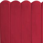 Cabeceira Estofada Cama Box Solteiro 90 Cm Maitê Suede Vermel