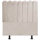 Cabeceira Estofada Cama Box Solteiro 90 Cm Maitê Veludo Bege