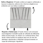 Cabeceira Estofada Cama Box Solteiro 90 Cm Malu Suede Cinza C