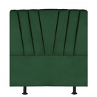 Cabeceira Estofada Cama Box Solteiro 90 Cm Malu Suede Verde