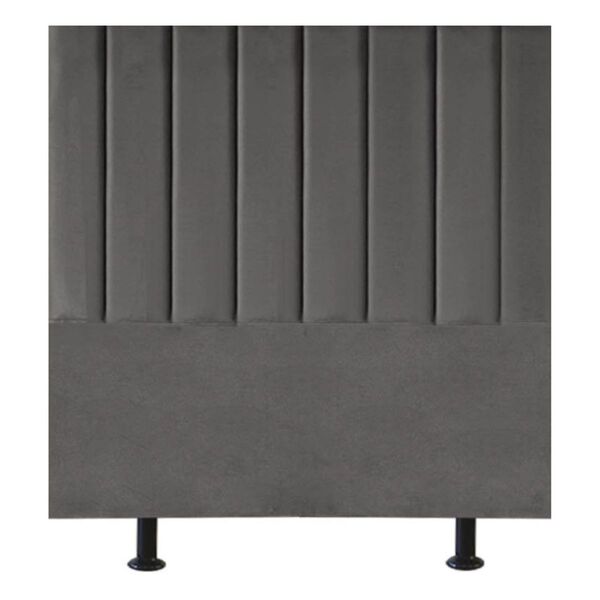 Cabeceira Estofada Cama Box Solteiro 90 Cm Maria Corino Cinza