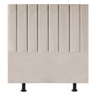 Cabeceira Estofada Cama Box Solteiro 90 Cm Maria Veludo Bege