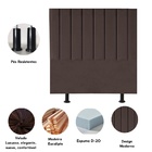 Cabeceira Estofada Cama Box Solteiro 90 Cm Maria Veludo Marrom