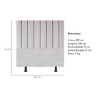 Cabeceira Estofada Cama Box Solteiro 90 Cm Mavie Linho Cinza