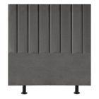 Cabeceira Estofada Cama Box Solteiro 90 Cm Mavie Suede Cinza