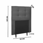 Cabeceira Estofada Cama Box Solteiro 90 Cm Milão Suede Suede