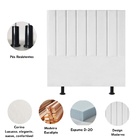 Cabeceira Estofada Cama Box Solteiro 90 Cm Taís Corino Branco