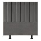 Cabeceira Estofada Cama Box Solteiro 90 Cm Taís Corino Cinza