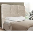 Cabeceira Estofada Cama Box Solteiro 90 Cm Tóquio Suede Bege
