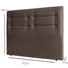 Cabeceira Estofada Cama Box Solteiro 90 Cm Zoe Suede Marrom