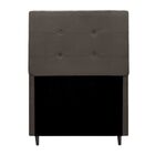Cabeceira Estofada Cama Box Solteiro 90cm Bella Suede Marrom