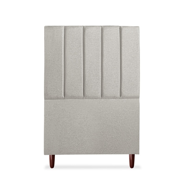 Cabeceira Estofada Cama Box Solteiro Carla 100cm Linho Cinza