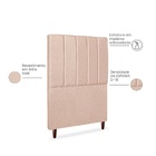 Cabeceira Estofada Cama Box Solteiro Carla 100cm Linho Rosê
