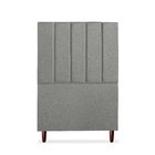 Cabeceira Estofada Cama Box Solteiro Carla 110cm Linho Cinza