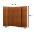 Cabeceira Estofada Cama Box Solteiro Com Led Moderna 90 Cm Bo