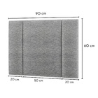 Cabeceira Estofada Cama Box Solteiro Com Led Splend 90 Cm Lin