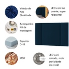 Cabeceira Estofada Cama Box Solteiro Com Led Splend 90 Cm Vel