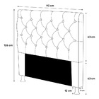 Cabeceira Estofada Cama Box Solteiro Cristal 90cm Linho Areia