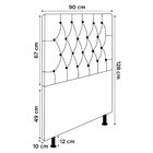 Cabeceira Estofada Cama Box Solteiro Diamond 90cm Com Frame S