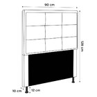 Cabeceira Estofada Cama Box Solteiro Onix 90cm Com Frame Sued