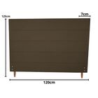 Cabeceira Estofada Cama Box Viúva 120 Cm Helena Suede Marrom