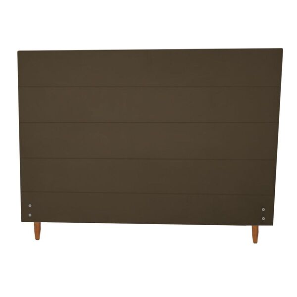 Cabeceira Estofada Cama Box Viúva 120 Cm Helena Suede Marrom