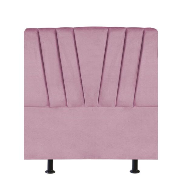 Cabeceira Estofada Cama Casal 140 Cm Bélgica A01 Suede Rosa