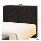 Cabeceira Estofada Cama Casal 140 Cm Bolívia A01 Suede Preto