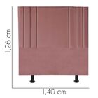 Cabeceira Estofada Cama Casal 140 Cm Grécia A01 Suede Rosê