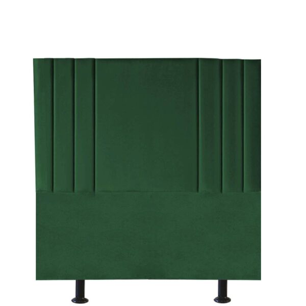 Cabeceira Estofada Cama Casal 140 Cm Grécia A01 Suede Verde