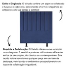Cabeceira Estofada Cama Casal 140 Cm Luna Veludo E Frame Azul