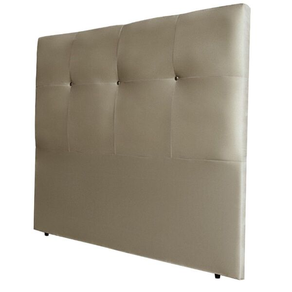 Cabeceira Estofada Cama Casal 140 Cm Nina Suede Bege Escuro